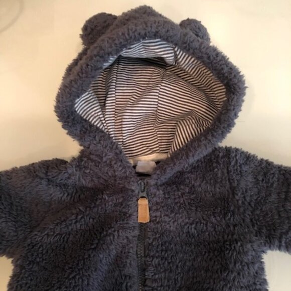 Carter's Sherpa Hooded One Piece 3mo - Picture 5 of 5